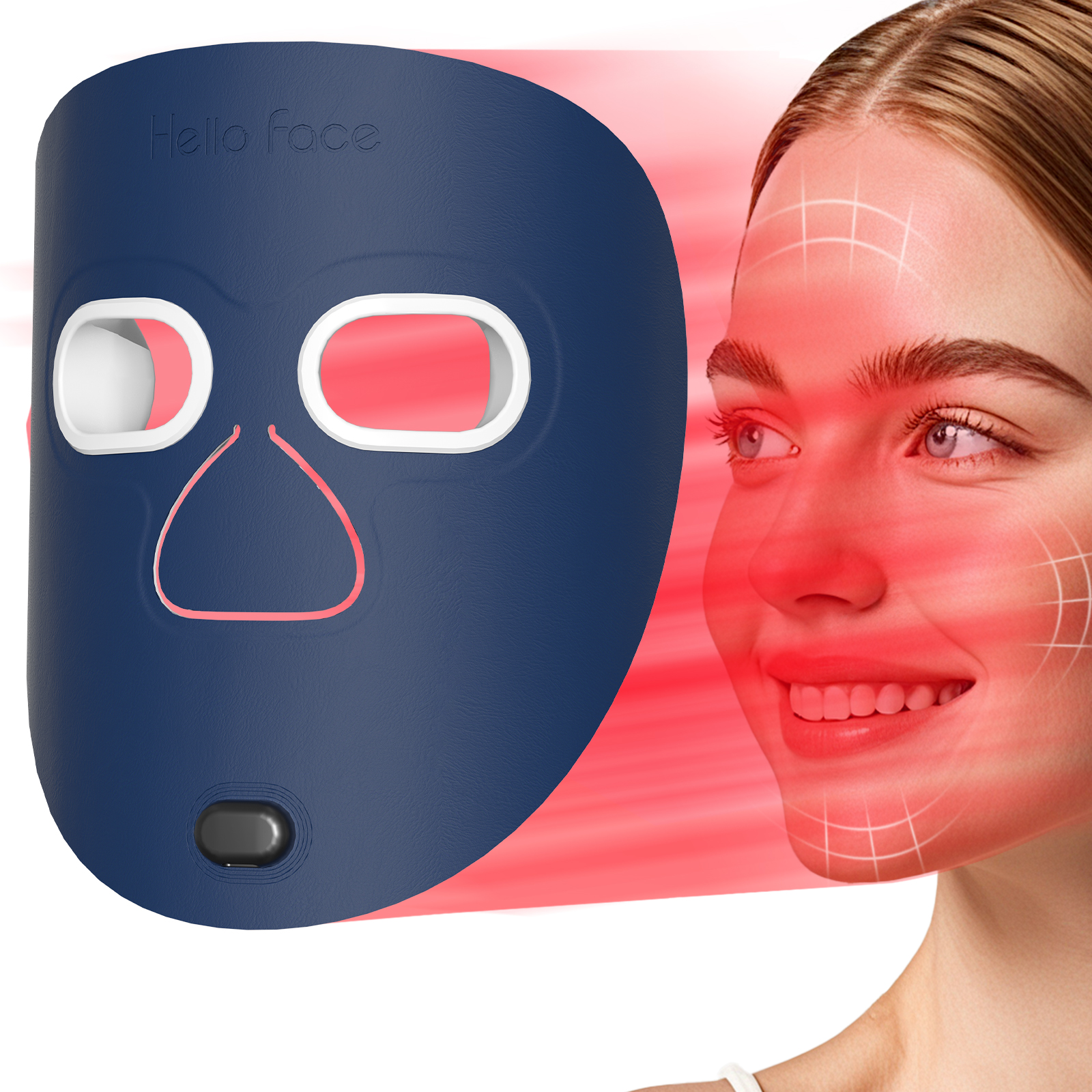 eL9IiUHA65 LED Red Light Near-Infrared Anti-Aging Facial Mask - Image 1