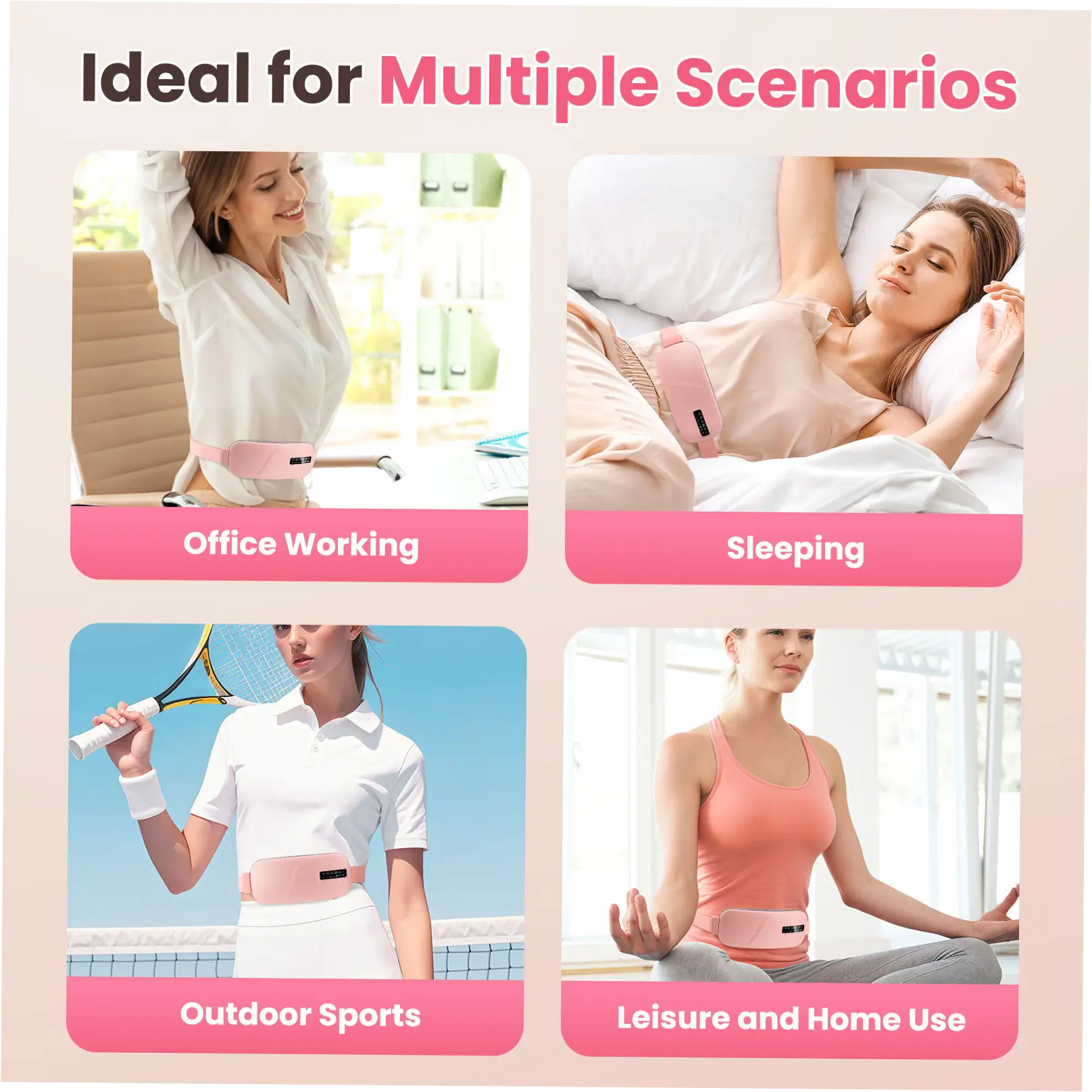 moissanitedream-5w1oxdlu Pink Heating Belt USB Menstrual Relief Massage - Image 1