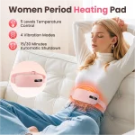 Pink Heating Belt USB Menstrual Relief Massage - Image 3