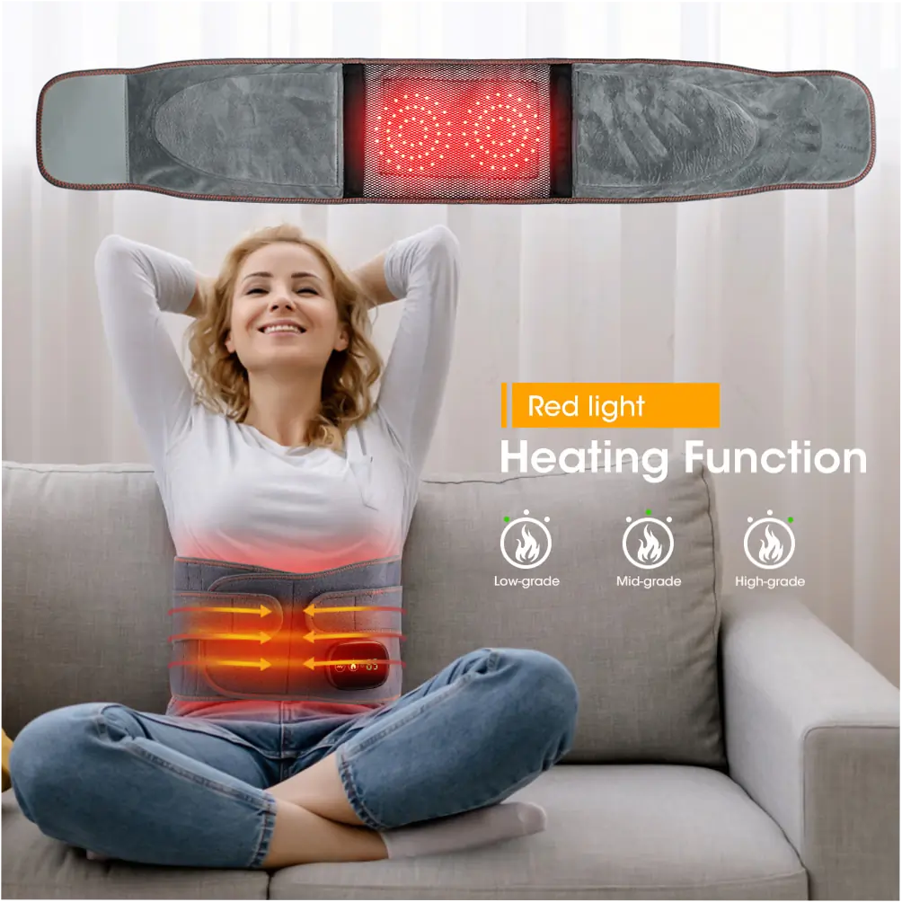 moissanitedream-ndrkxrgc Smart Red Light Heating Massage Belt for Waist Support - Image 1