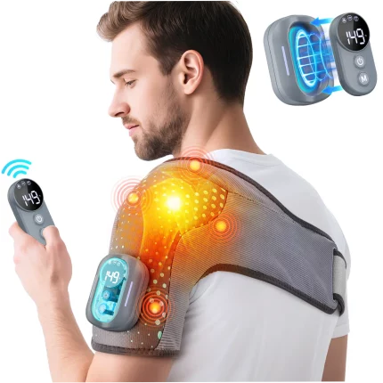 Remote Heated Vibration Massage Shoulder Wrap
