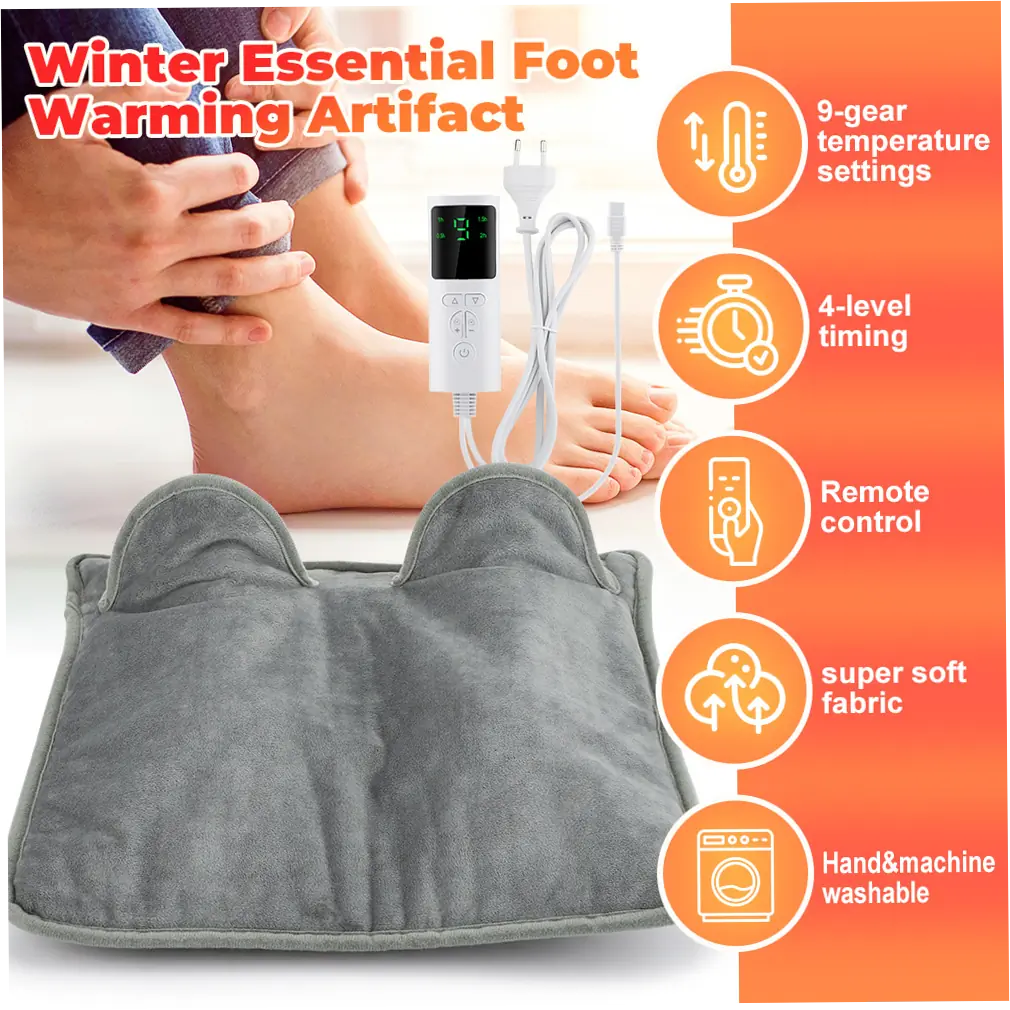 moissanitedream-w46eycnn 9-Level Heated Foot Pad with Remote and Timer - Image 1