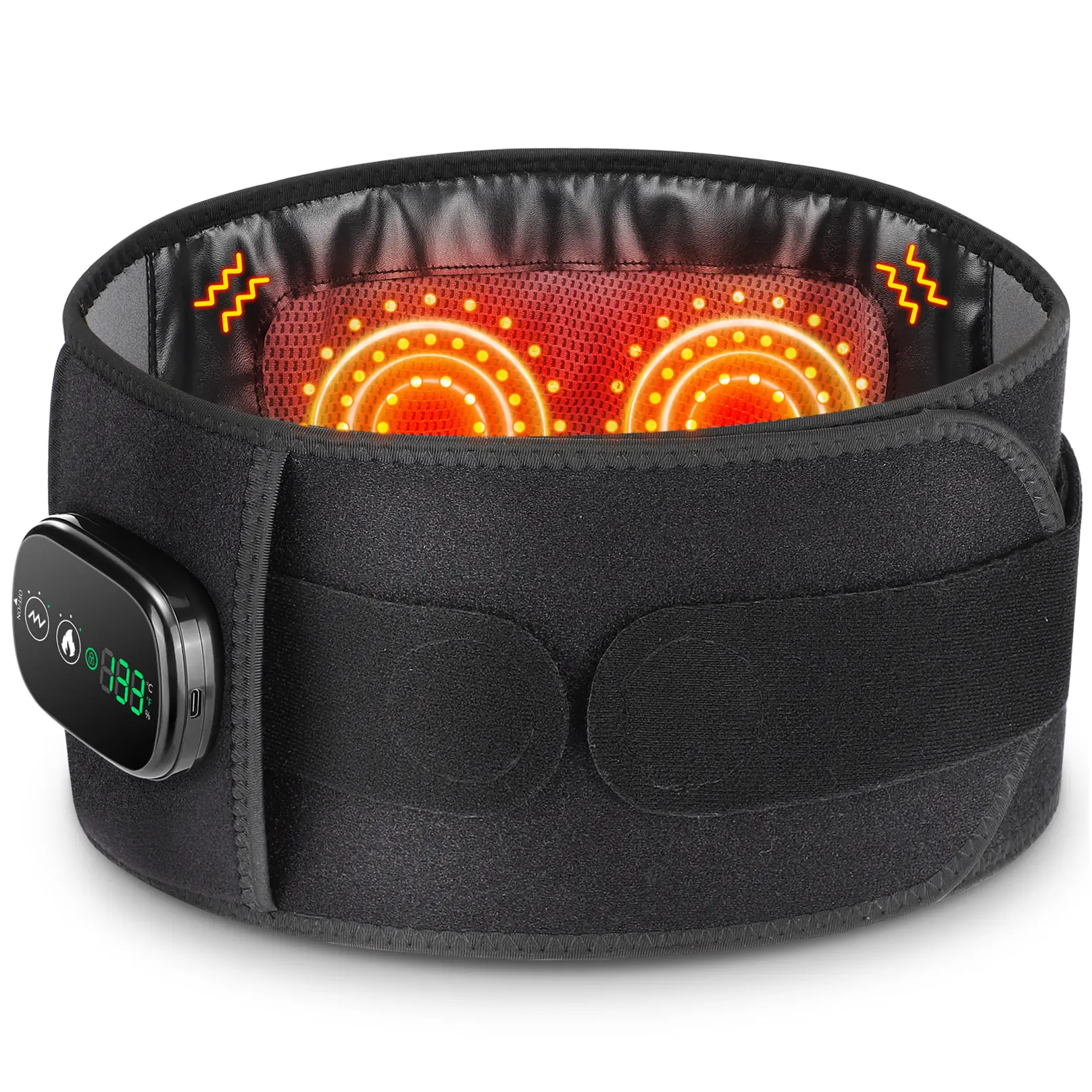 moissanitedream-x6jhio2f Red Light Heating Massage Belt with Back Support - Image 1