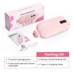 Pink Heating Belt USB Menstrual Relief Massage - Image 2